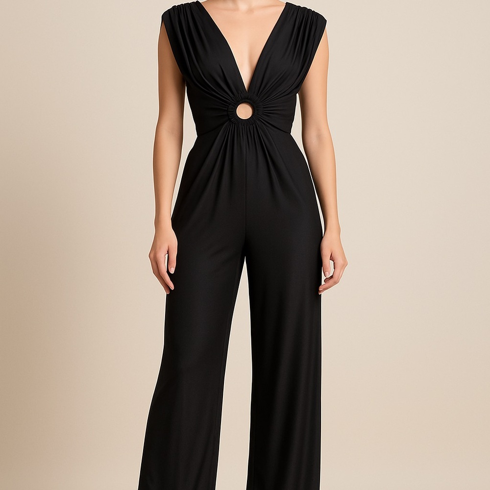 Express Black Maxi Dress with Ring Detail